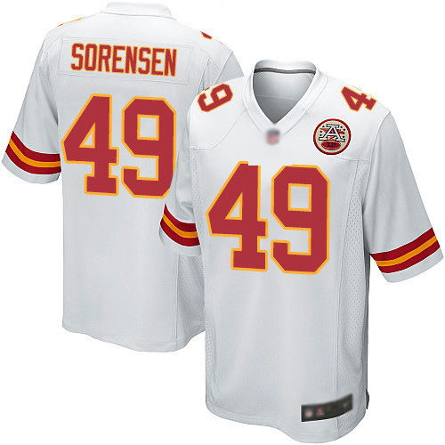 Men Kansas City Chiefs 49 Sorensen Daniel Game White Nike NFL Jersey